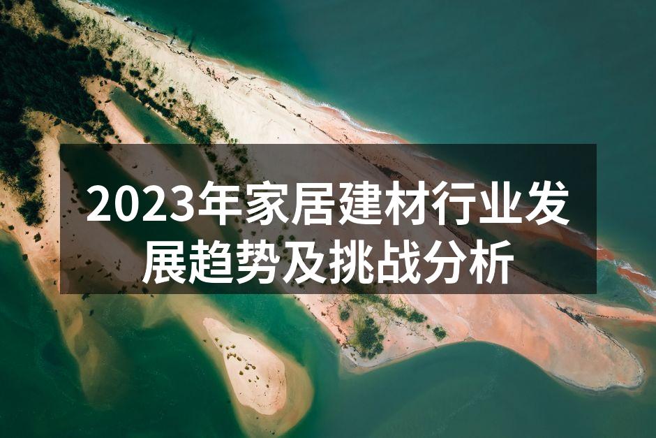 2023年家居建材行业发展趋势及挑战分析